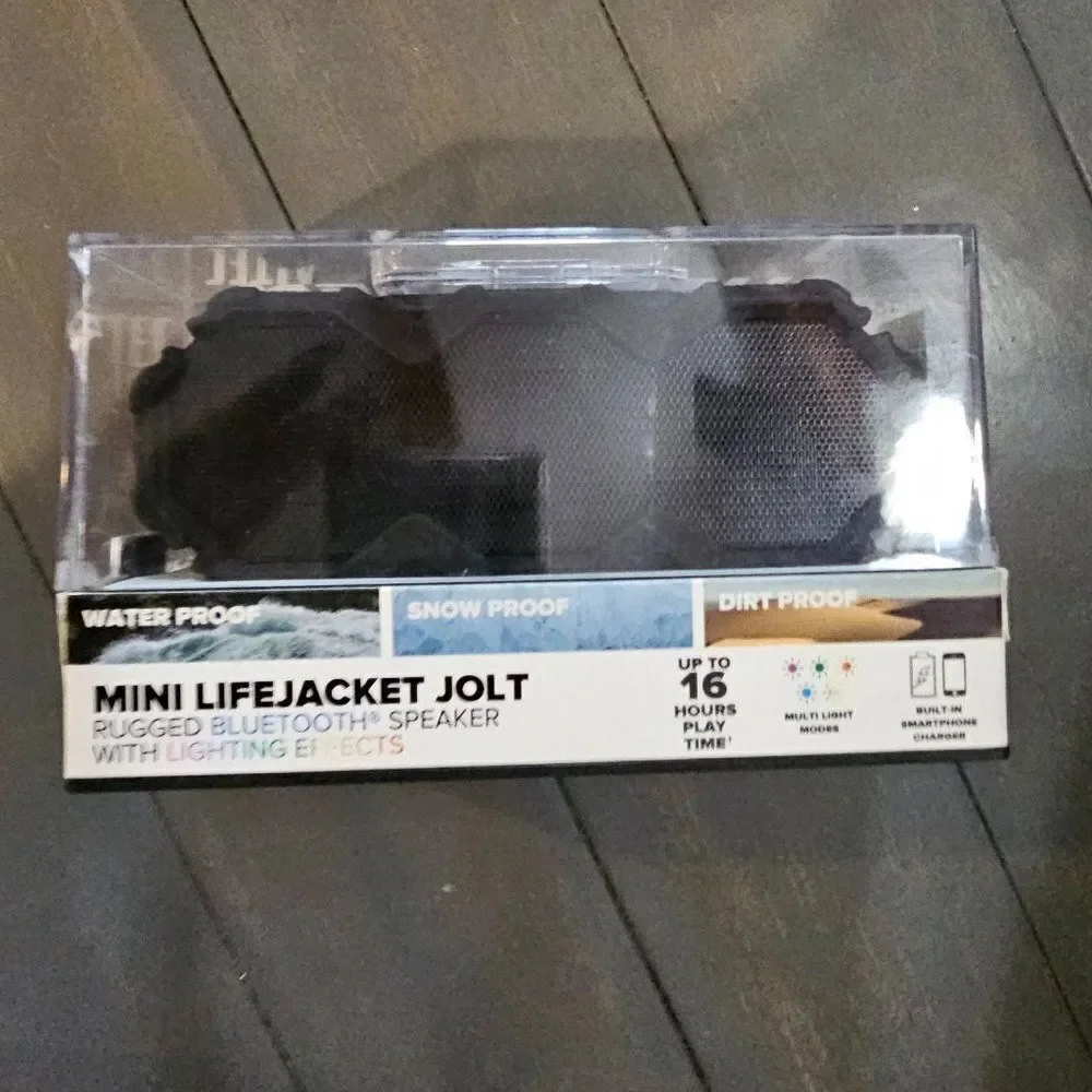 Altec Lansing Black Mini Lifejacket Jolt Rugged Portable Bluetooth Speaker - Picture 7 of 16